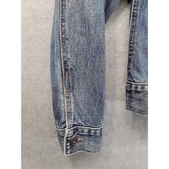 GAP Y2K Denim Jean Jacket‎ Women's Size Medium 100% Cotton With Faded Wash 2002 - Picture 3 of 16